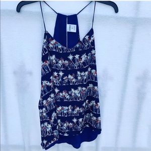 Palm Tree Flowy Tank Top